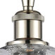 Ballston Athens LED 8 inch Polished Nickel Semi-Flush Mount Ceiling Light in Seedy Glass, Ballston