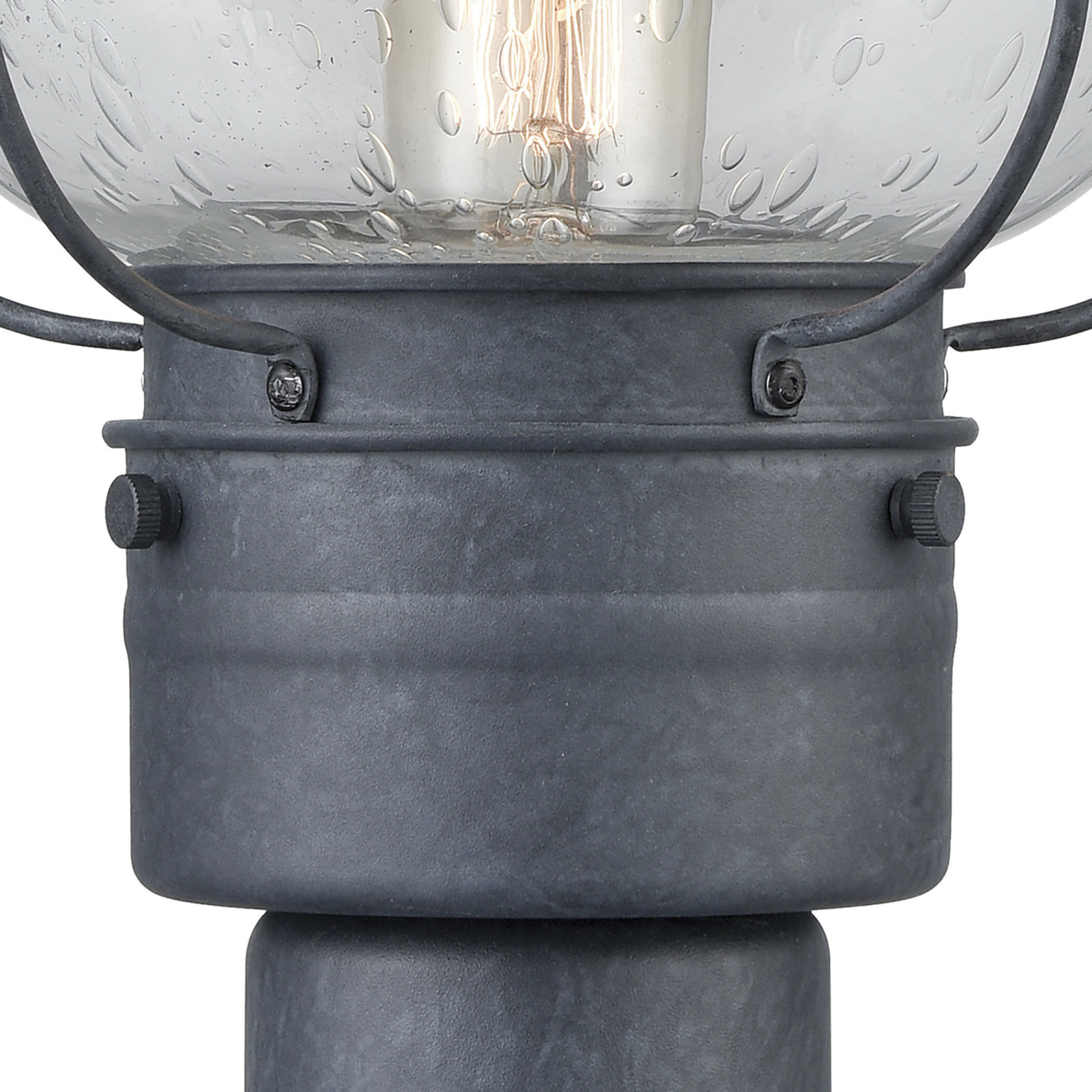 Onion 1 Light 19 inch Aged Zinc Outdoor Post Light