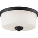 Arlington 2 Light 12.25 inch Bronze Flush Mount Ceiling Light