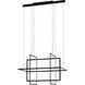 Geometry 30 inch Satin Dark Gray Chandelier Ceiling Light