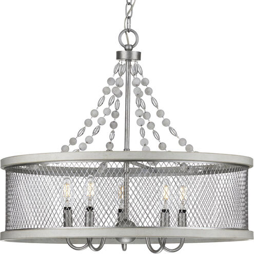 Austelle 5 Light 24 inch Galvanized Chandelier Ceiling Light