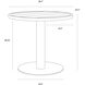 Merano 36 X 30 inch Black Outdoor Bistro Table, Round