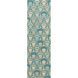 Voyages 96 X 30 inch Emerald, Moss, Cream, Seafoam, Aqua Rug