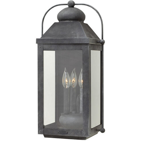 Heritage Anchorage LED 21 inch Aged Zinc Outdoor Wall Mount Lantern, Large