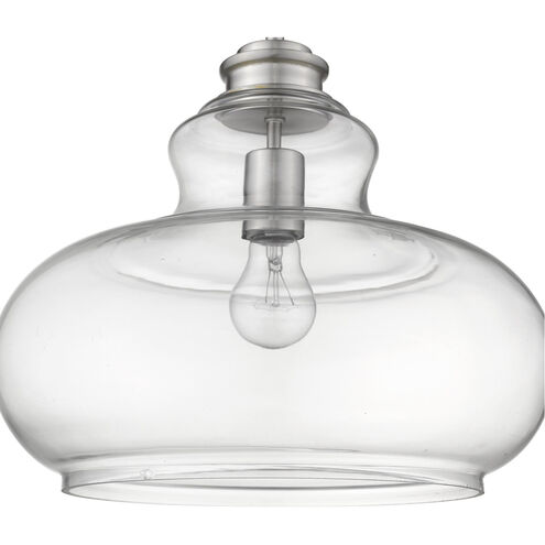 Torrel 1 Light 14 inch Satin Nickel Pendant Ceiling Light