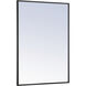 Monet 32 X 24 inch Black Wall Mirror