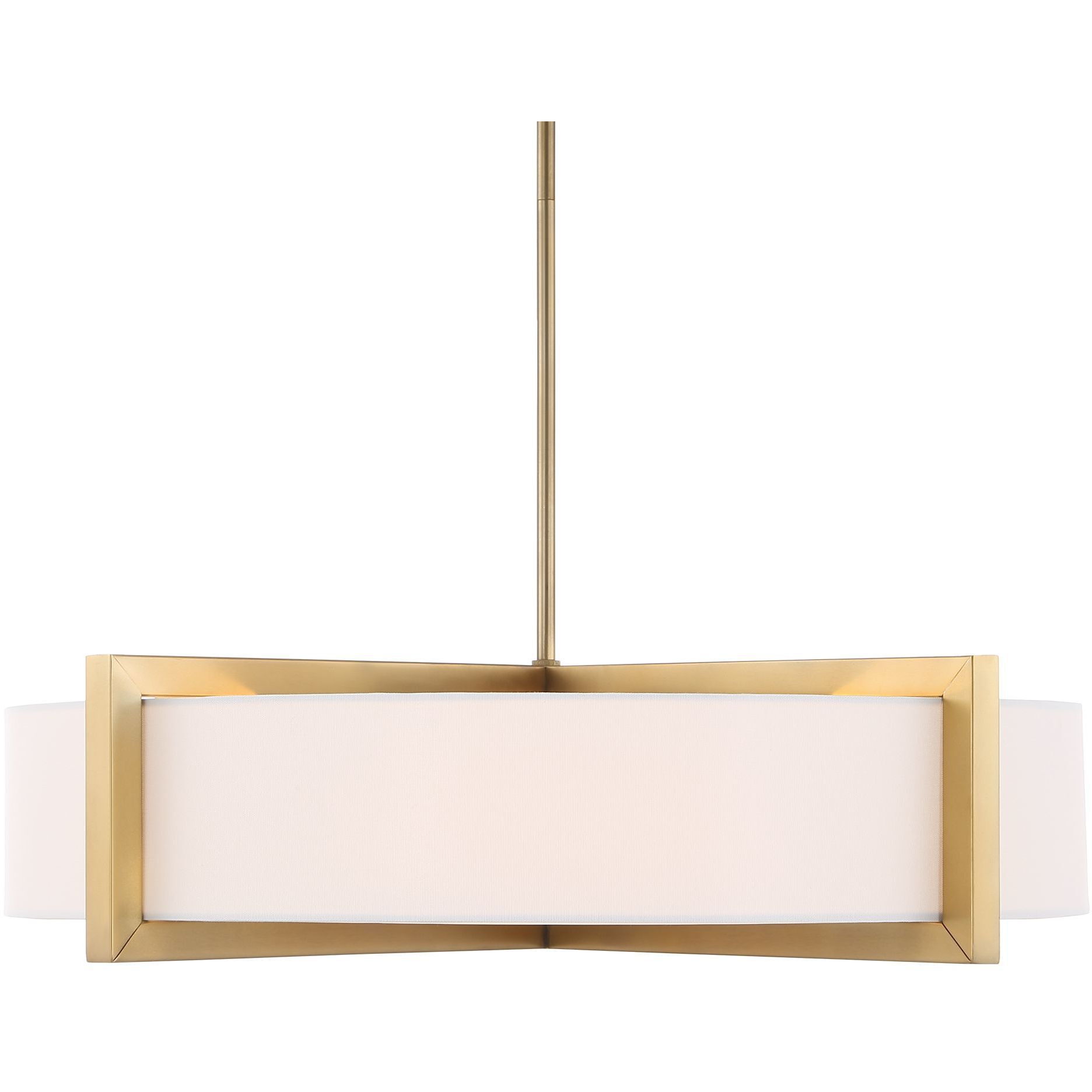 Cresson 4 Light 30 inch Matte Brushed Brass Pendant Ceiling Light