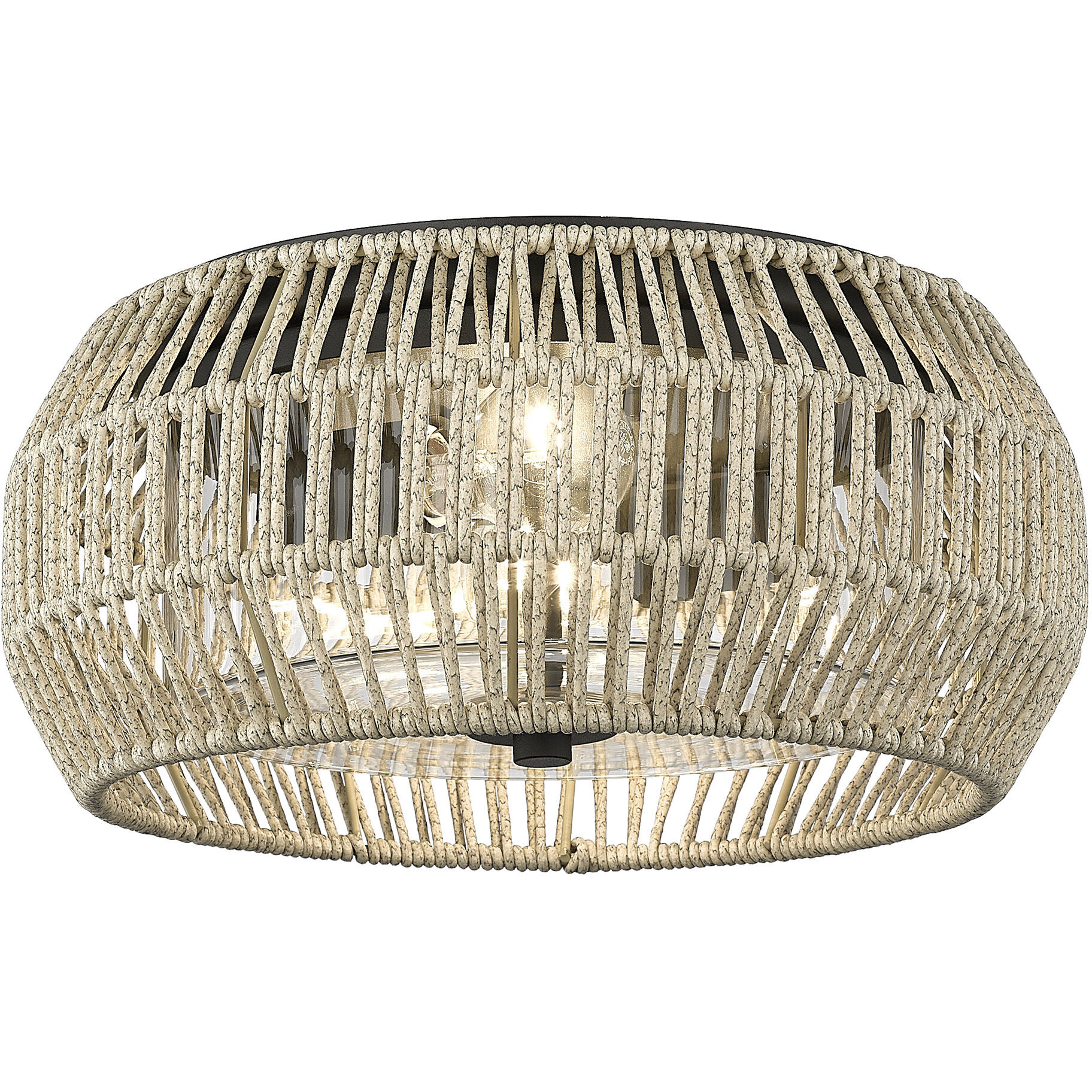 Seabrooke 2 Light 6.63 inch Natural Black Outdoor Ceiling