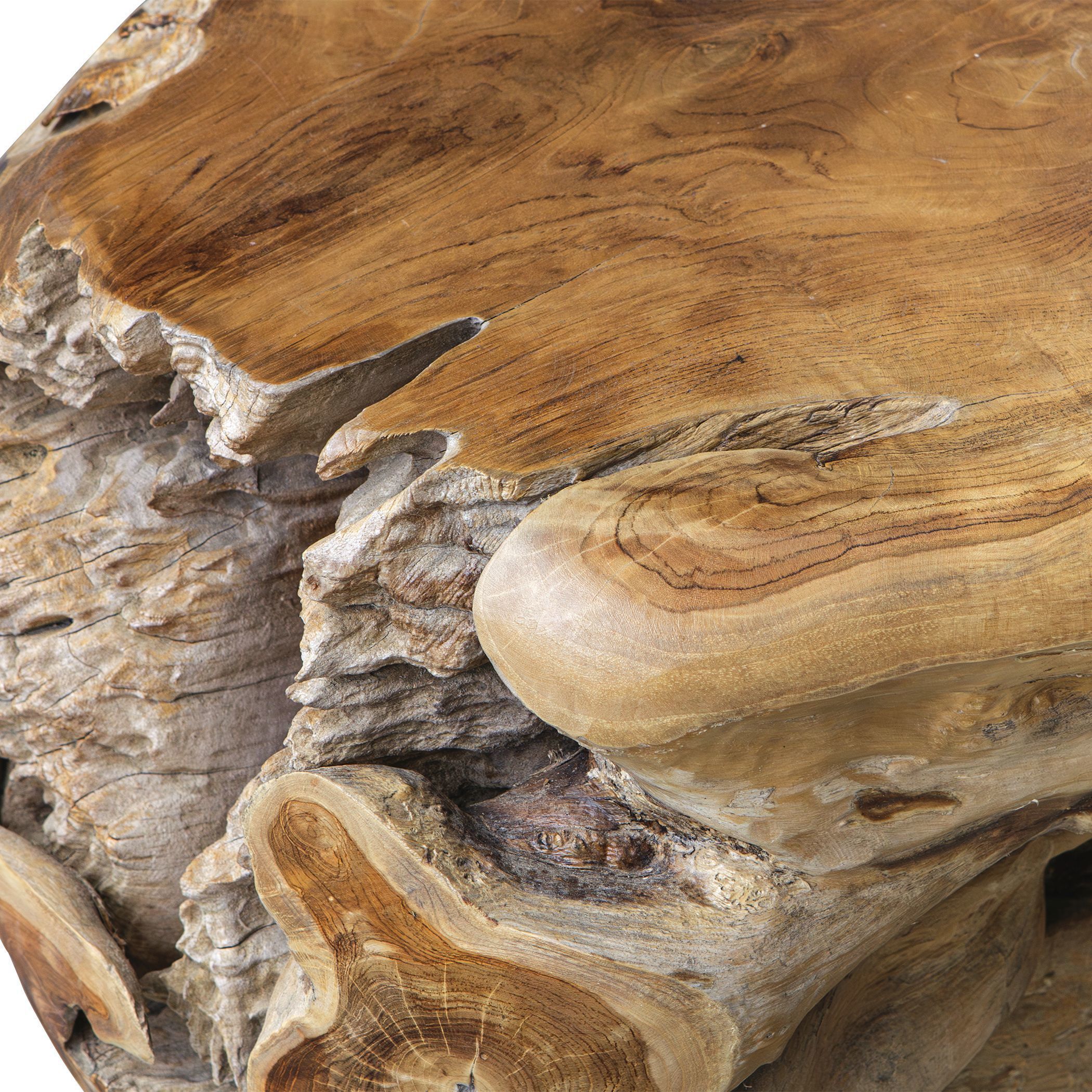 Sola 24.5 X 17.5 inch Natural Teak Outdoor Side Table