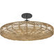 Ophelia 30 inch Black Indoor Foyer Pendant Ceiling Light in Natural