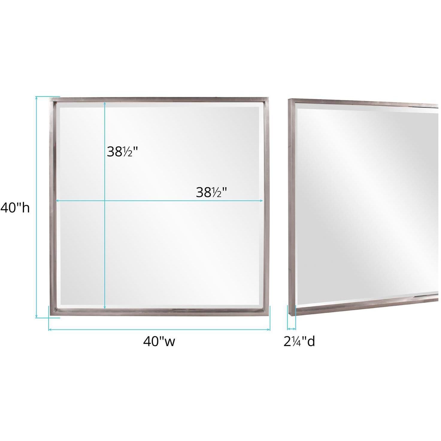 Isa 40 X 40 inch Bright Nickel Wall Mirror