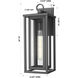 Ashland 1 Light 18 inch Matte Black Outdoor Sconce in Clear Glass