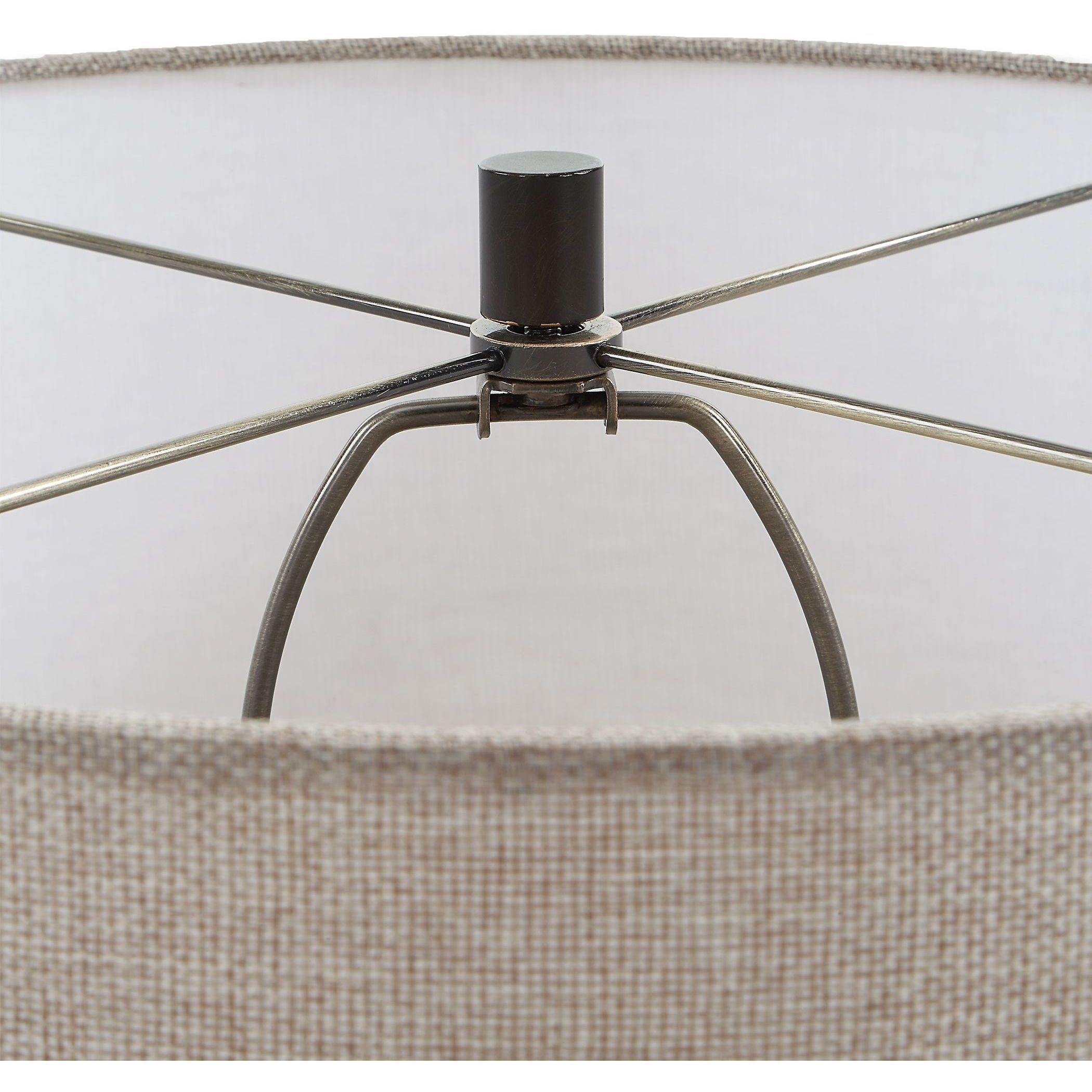 Barat 27.5 inch 150 watt Warm White and Black Table Lamp Portable Light