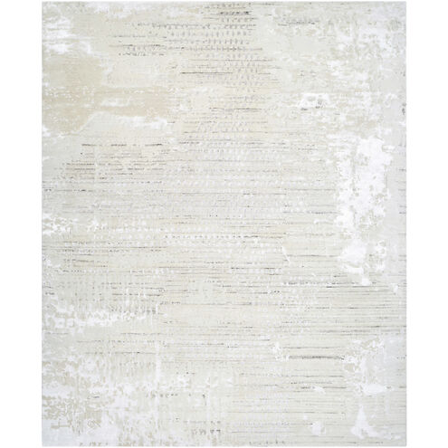 Jaylin 36 X 24 inch Light Silver / White / Silver Handmade Rug in 2 x 3