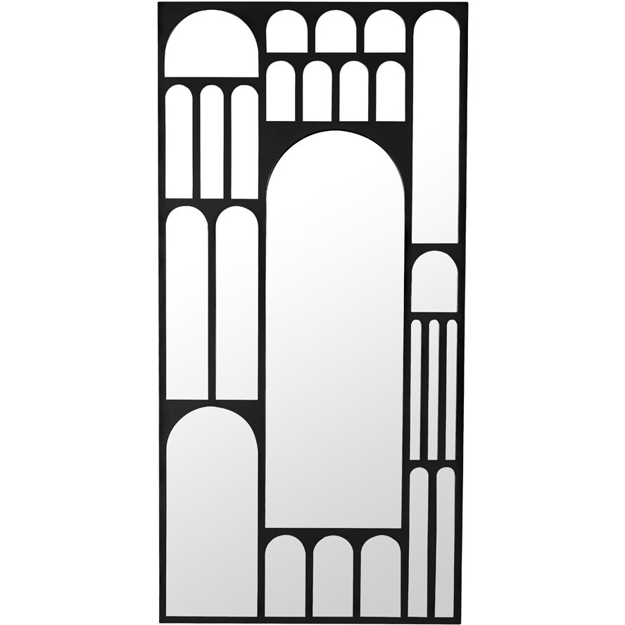 Doorway 61 X 30 inch Matte Black Mirror