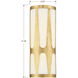 Royston 1 Light 6.75 inch Antique Gold ADA Sconce Wall Light