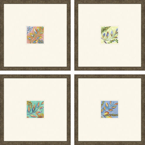 Botanica Blue and Black and Green and Orange Framed Art