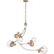 Sprig 4 Light 20.5 inch Soft Gold Pendant Ceiling Light in Water