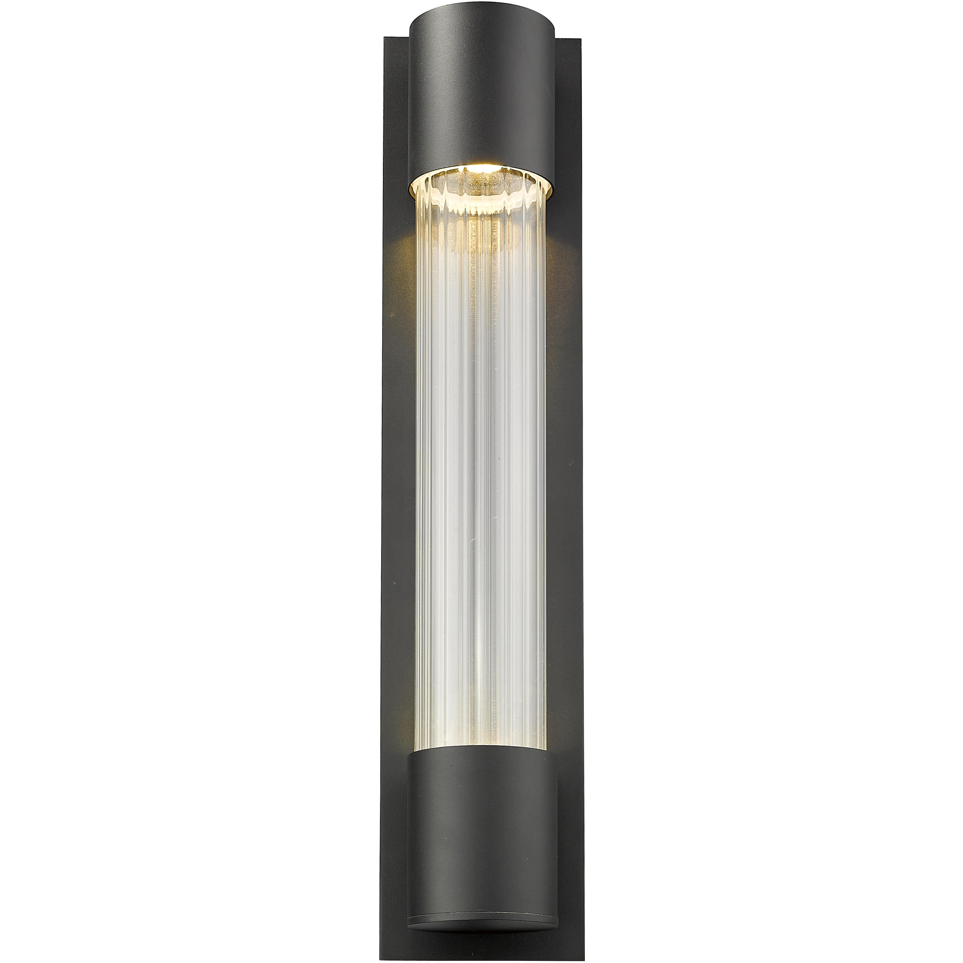 Striate Outdoor Wall Light in Black