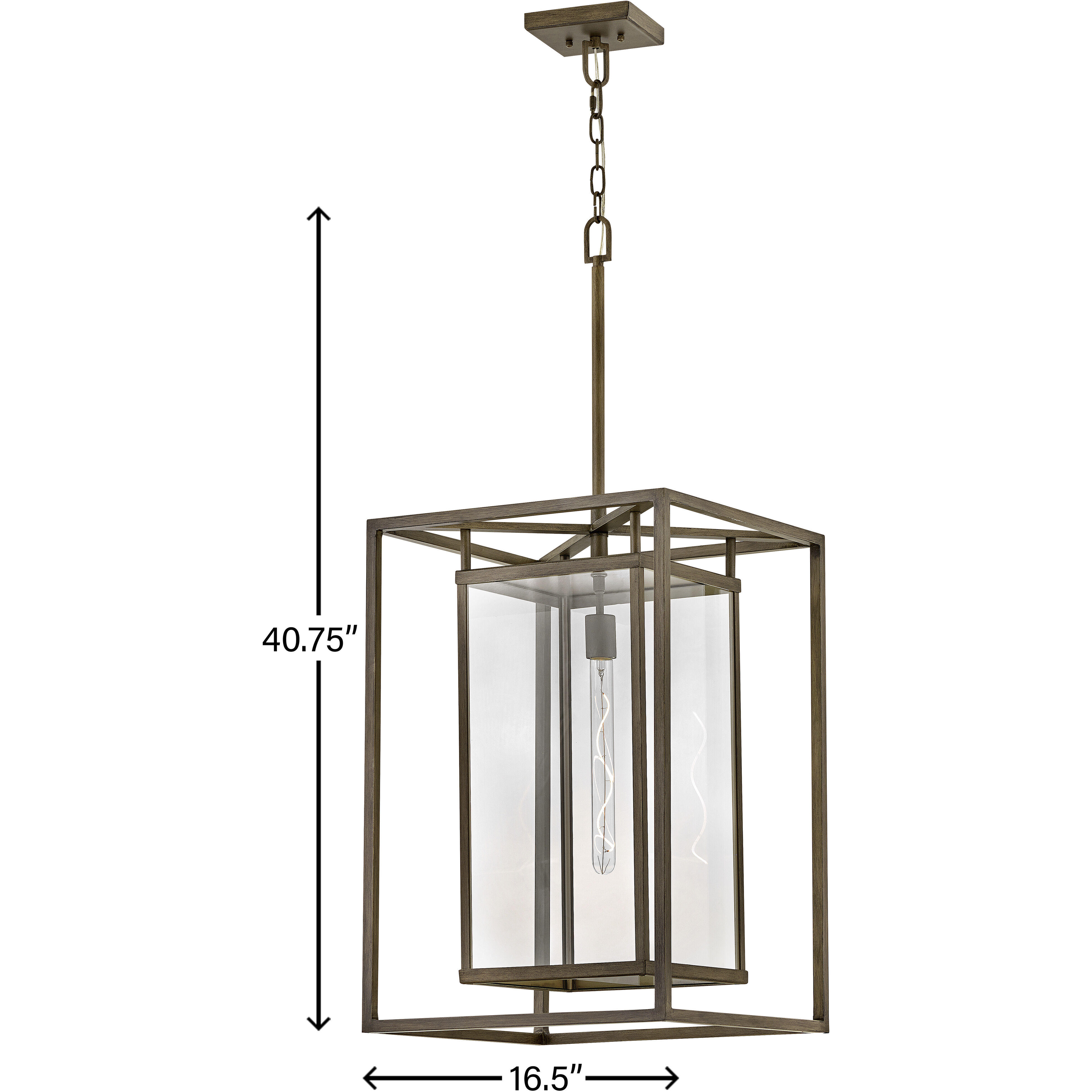 Estate Series Open Air Max LED 16.5 inch Burnished Bronze Outdoor Pendant Lantern in 12V LED