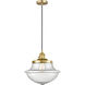 Franklin Restoration Oxford 1 Light 11.75 inch Satin Gold Mini Pendant Ceiling Light in Incandescent, Seedy