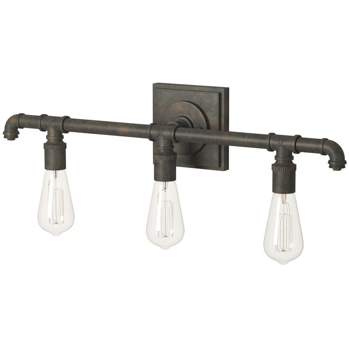 Wymer 3 Light 23.11 inch Matte Bronze Bath Vanity Wall Light