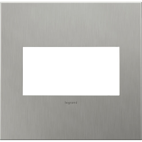 Adorne Brushed Stainless Steel Wall Plate, 2-Gang