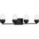Drew & Jonathan Scott Foster 4 Light 30.75 inch Midnight Black Vanity Light Wall Light