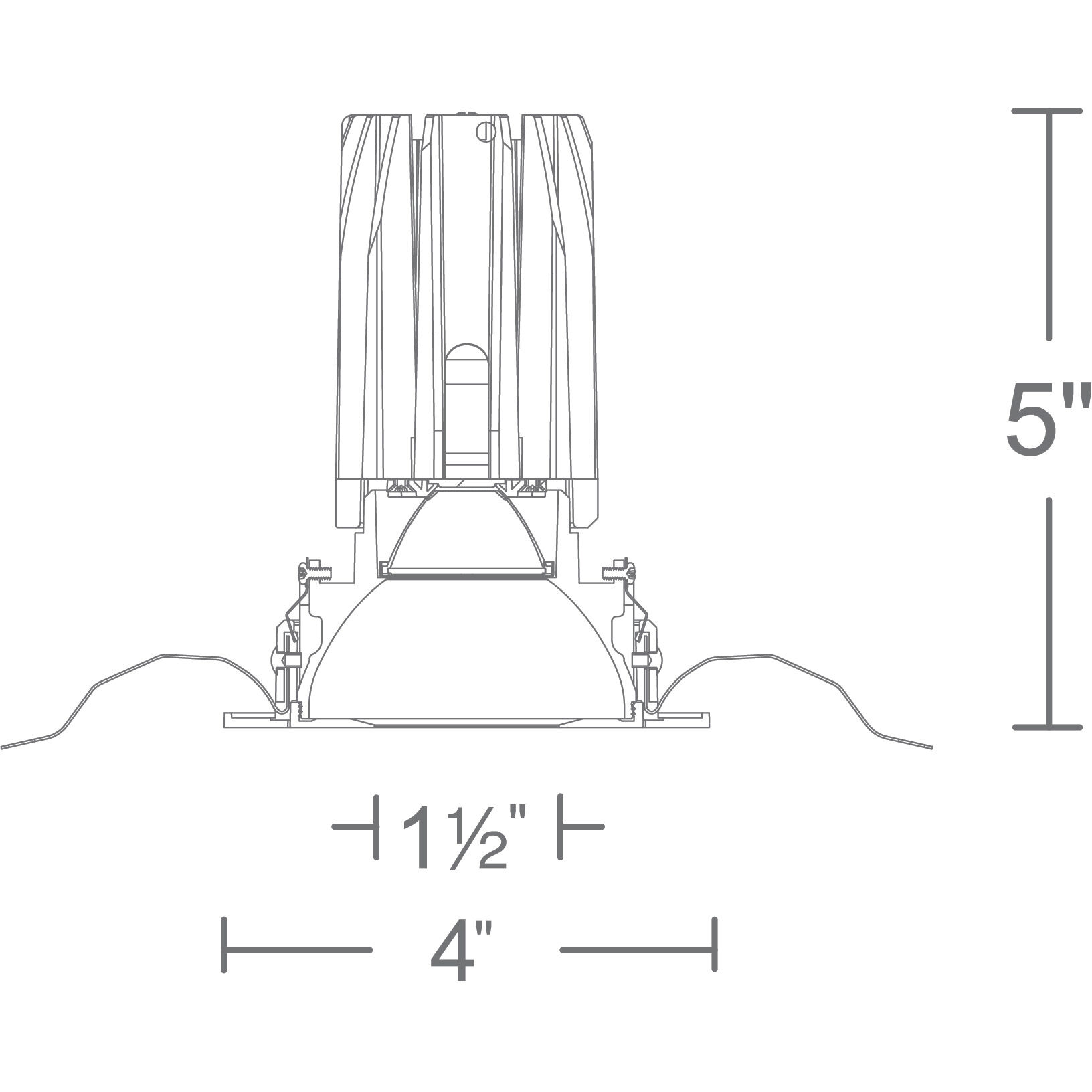 FQ Integrated LED White Recessed Trim in 1800-3000K, 2" LED