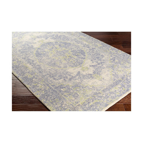 Edith 36 X 24 inch Neutral and Blue Area Rug, Wool