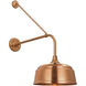 Thomas O'Brien Academy Barn Light LED 30 inch Soft Copper Anchored Rex Barn Light in 12.5" Soft Copper Rockhouse Shade