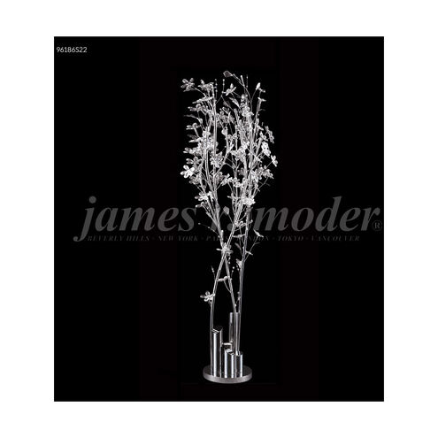 Continental Fashion 1 Light 25 inch Silver Crystal Chandelier Ceiling Light, Floral