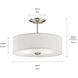 Shailene 3 Light 14 inch Brushed Nickel Semi Flush Light Ceiling Light