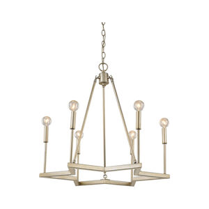 Reagan 6 Light 25 inch Washed Gold Chandelier Ceiling Light