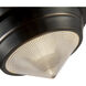 Willard 1 Light 10.13 inch Urban Bronze Flush Mount Ceiling Light in Clear Prismatic Glass