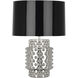 Small Dolly 21.38 inch 150 watt Nickel Metallic Accent Lamp Portable Light in Black With Silver