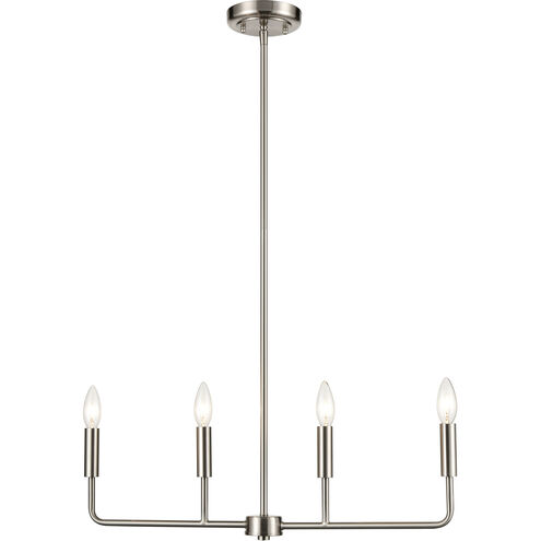Park Slope 4 Light 25 inch Brushed Nickel Chandelier Ceiling Light, Small