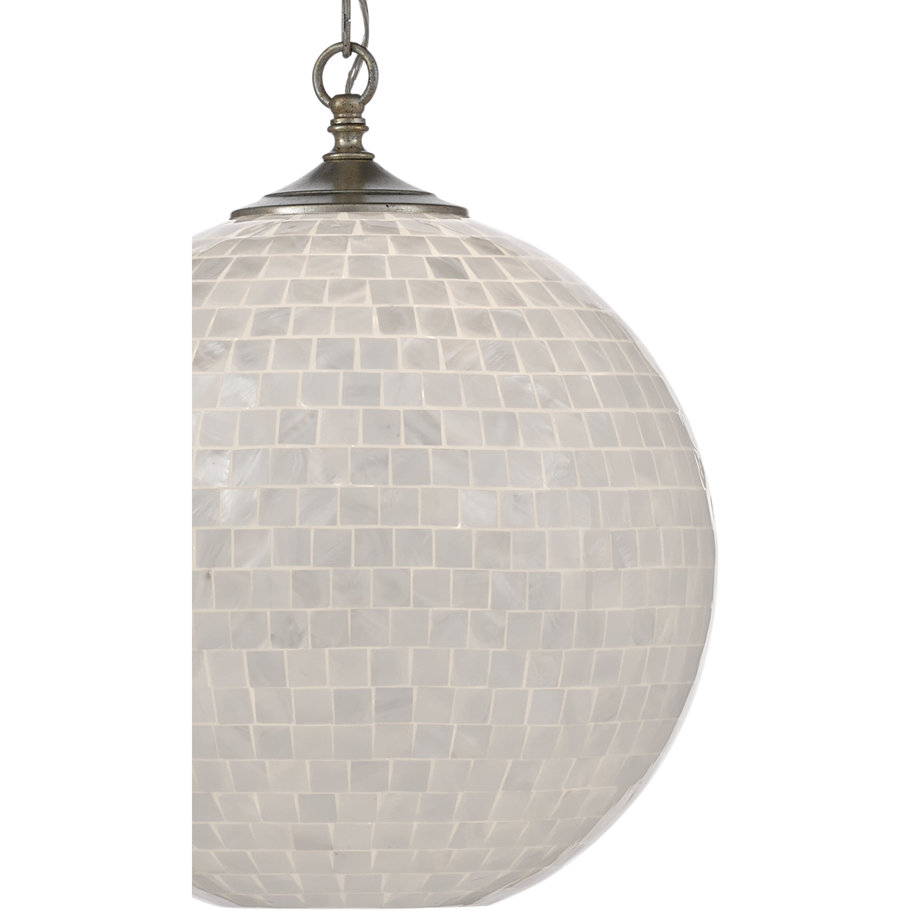 Finhorn 1 Light 15.75 inch Pearl/Antique Silver Leaf Pendant Ceiling Light