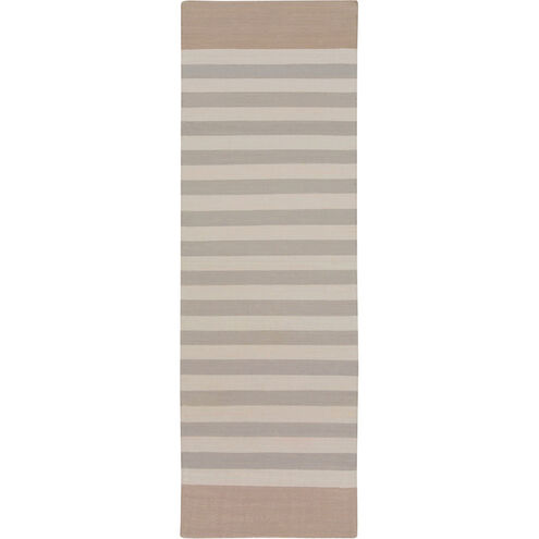 Oxford 96 X 30 inch Taupe, Medium Gray Rug
