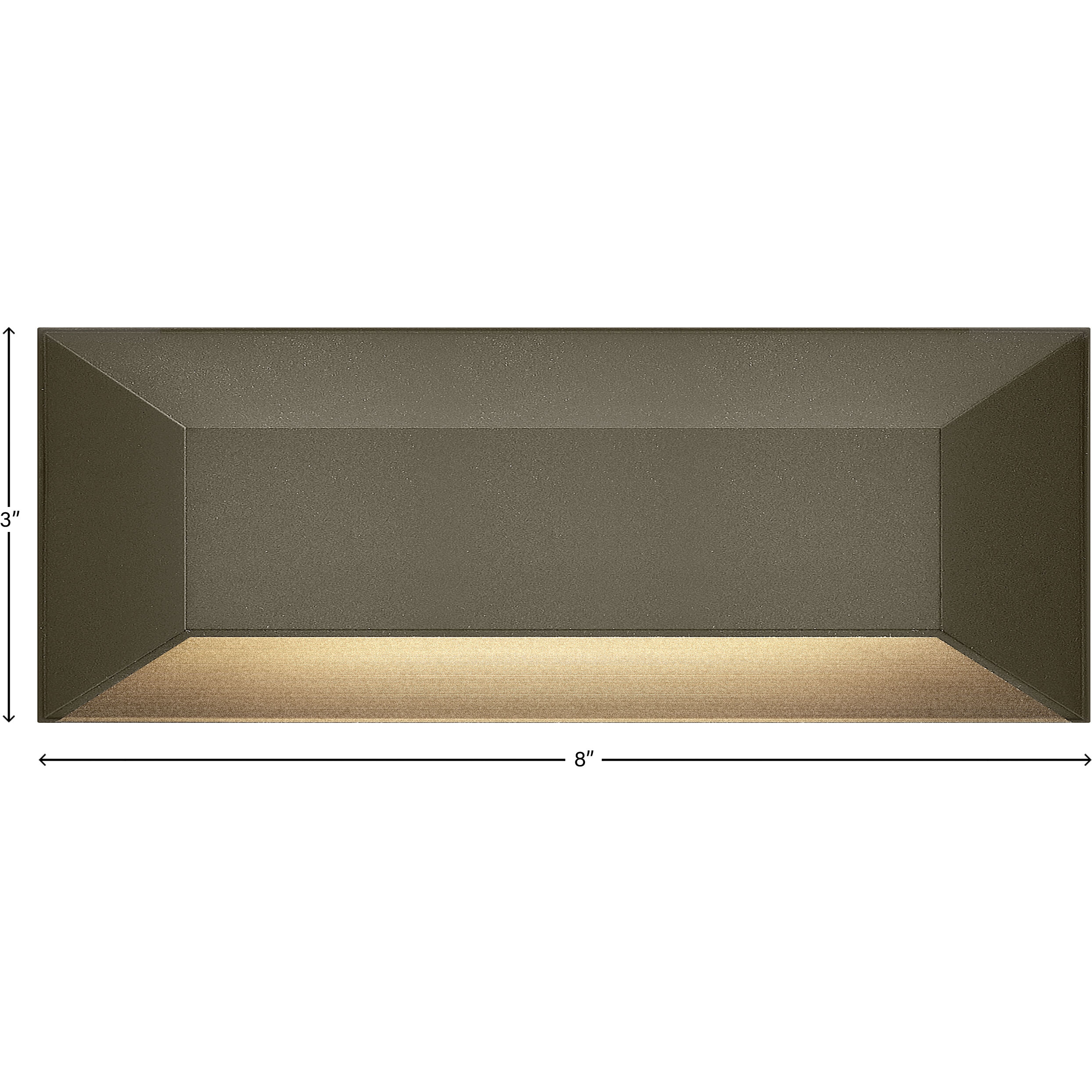 Nuvi 12v 2.60 watt Bronze Landscape Deck Sconce, Rectangular