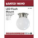 Brentwood LED 6 inch Brushed Nickel Flush Mount Ceiling Light