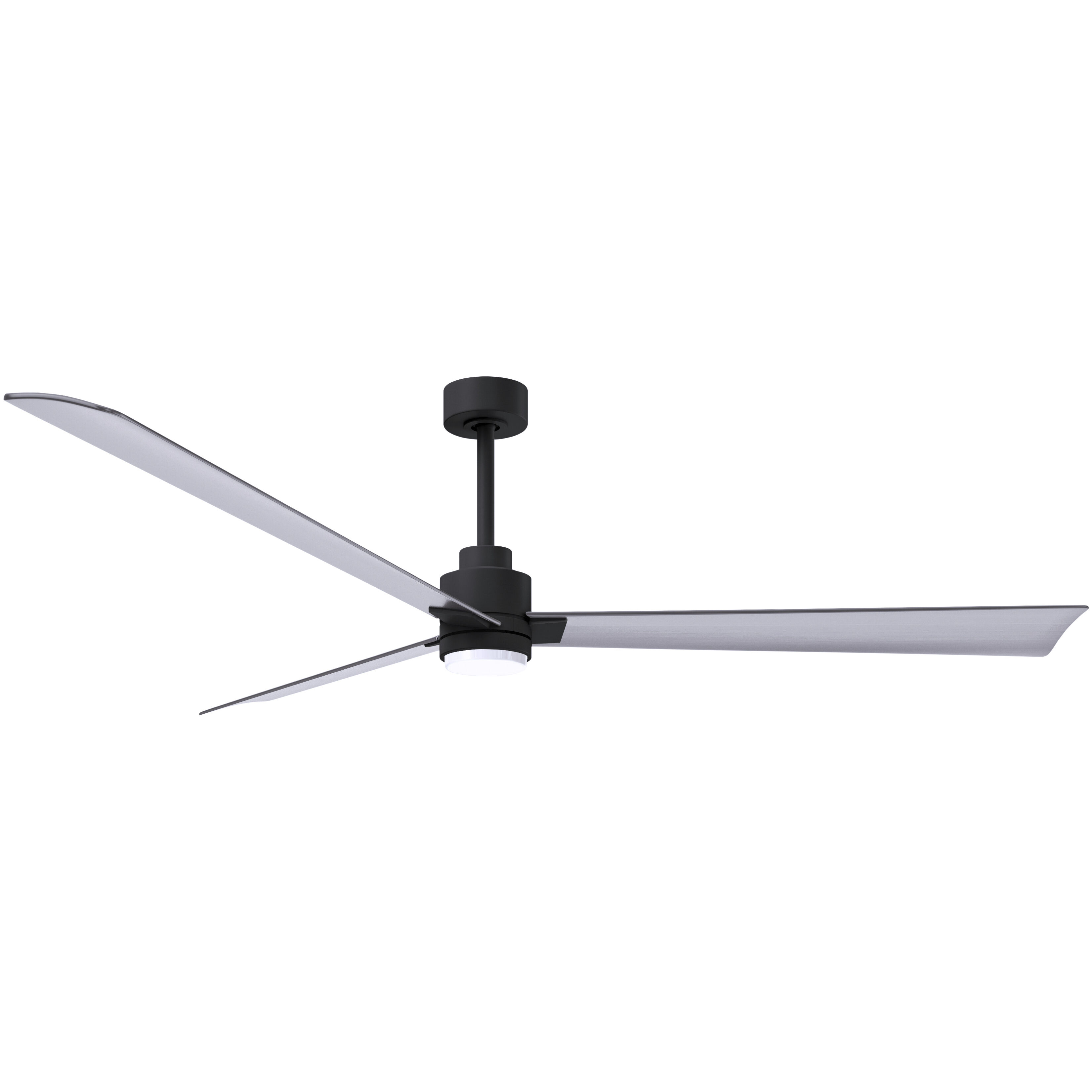 Atlas Alessandra - LK 72 inch Matte Black with Brushed Nickel Blades Ceiling Fan