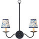 Marble Blue Tapered Chandelier Shade