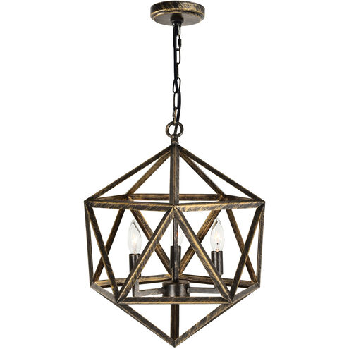 Amazon 3 Light 17 inch Antique forged copper Up Pendant Ceiling Light