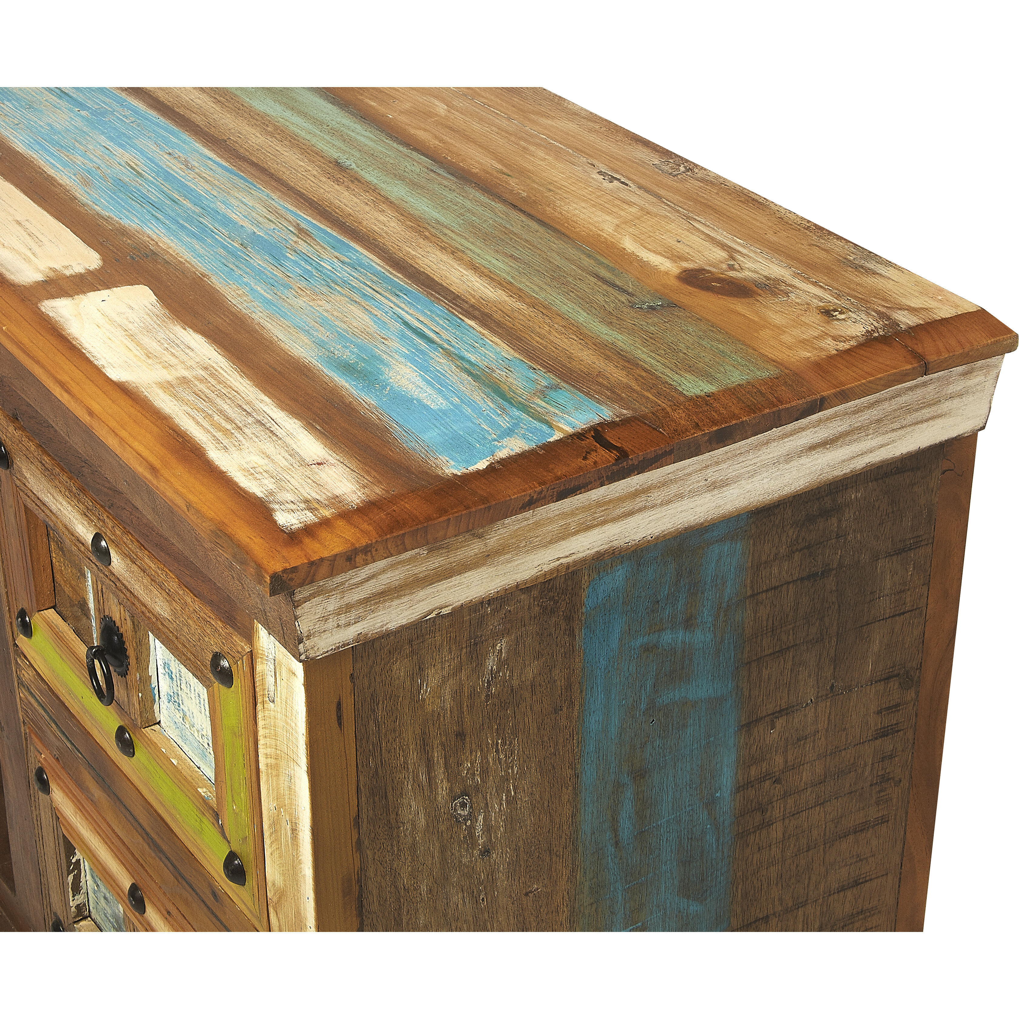 Reverb Painted Rustic 58 inch Artifacts Entertainment Center