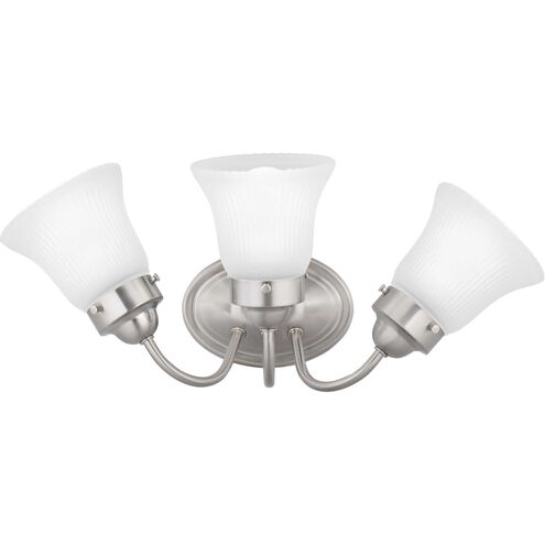 Clarence 3 Light 16 inch Brushed Nickel Bath Vanity Wall Light