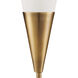 Martini 37 inch 7 watt Antique Brass and White Table Lamp Portable Light