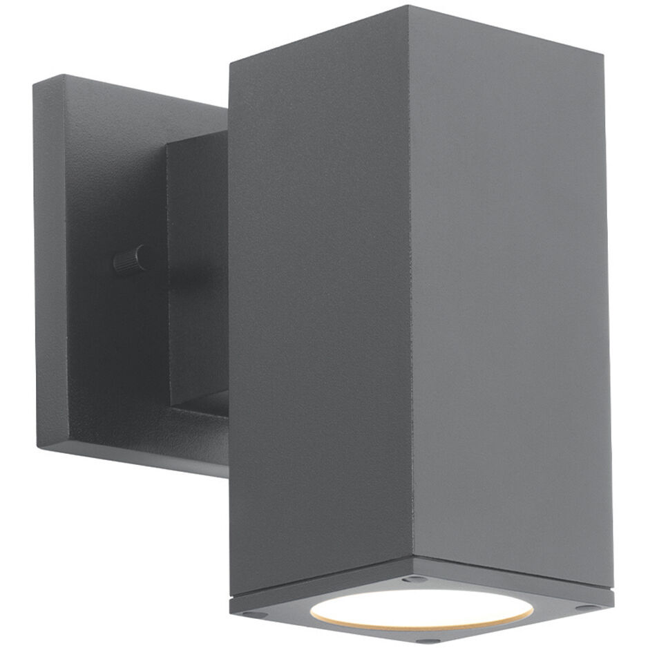 Cubix LED 6.75 inch Black Outdoor Wall Lighting in 3000K, WAC Limited