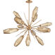 Aalto LED 37.7 inch Novel Brass Chandelier Ceiling Light in Optic Rib Bronze, 2700K LED, Starburst