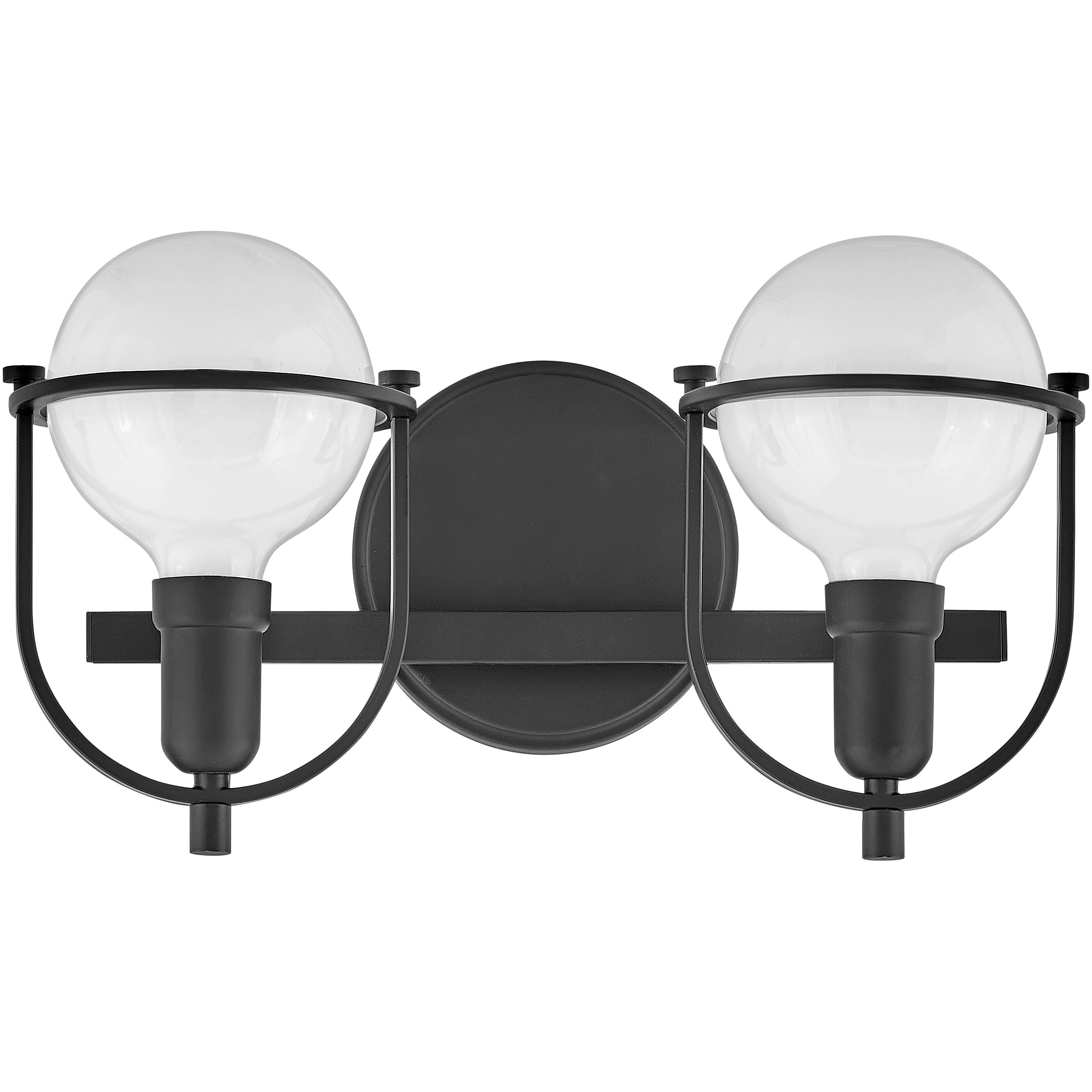 Somerset 2 Light 16 inch Black Vanity Light Wall Light